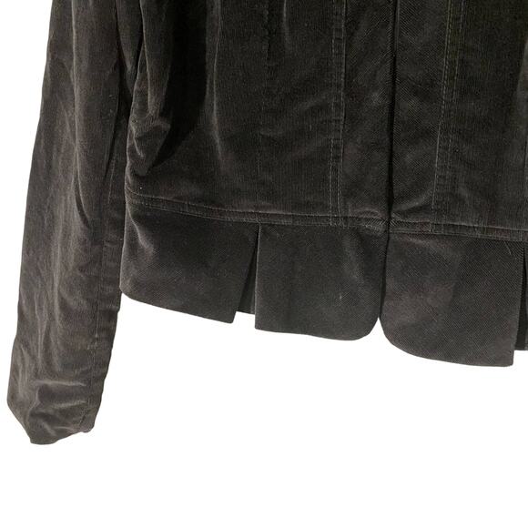 The Limited Black Velour Long Sleeve Cropped Blazer Jacket Women SZ 10 - Picture 4 of 9
